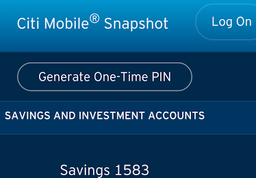 Citi Mobile® Snapshot